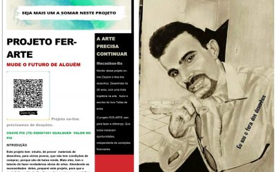PROJETO FER-ARTE, IDEALIZADO PELO DESENHISTA DE MACAÚBAS CLEYTON, TEM COMO OBJETIVO AJUDAR JOVENS QUE SONHAM EM SEREM ARTISTAS