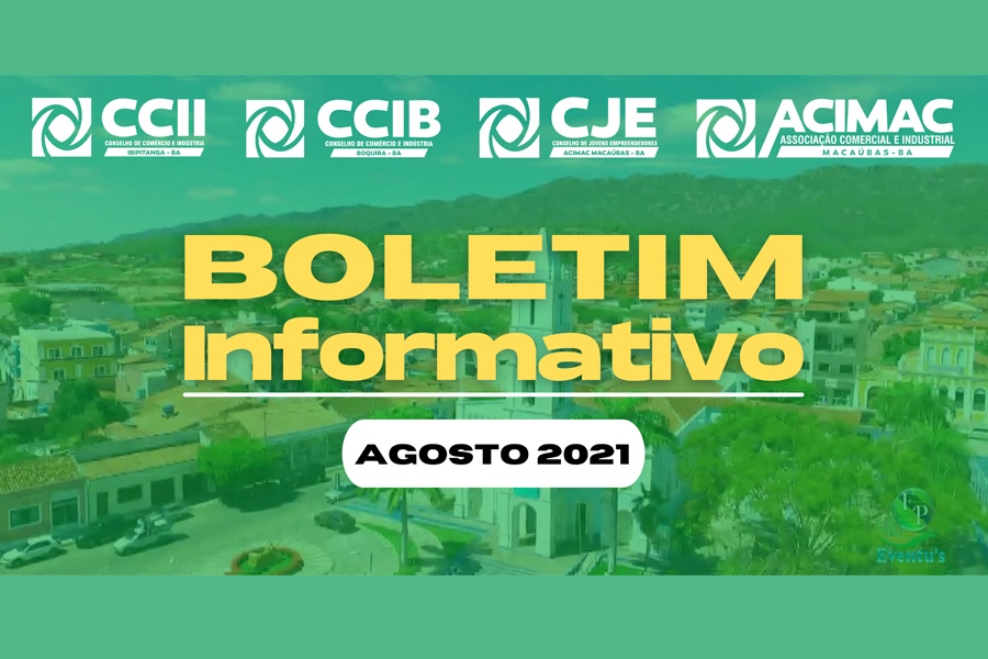 CONFIRA O BOLETIM INFORMATIVO DA ACIMAC DO MÊS DE AGOSTO DE 2021