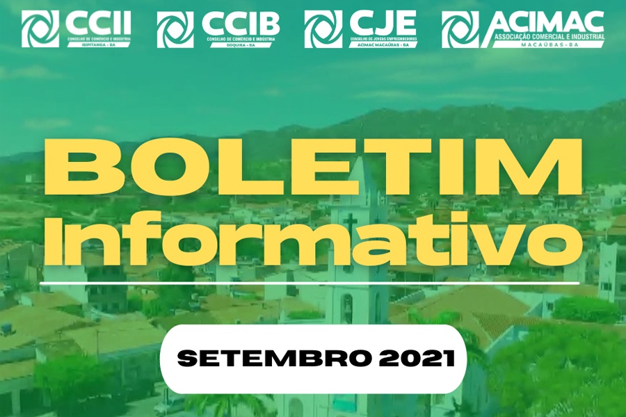 CONFIRA O BOLETIM INFORMATIVO DA ACIMAC DO MÊS DE SETEMBRO DE 2021