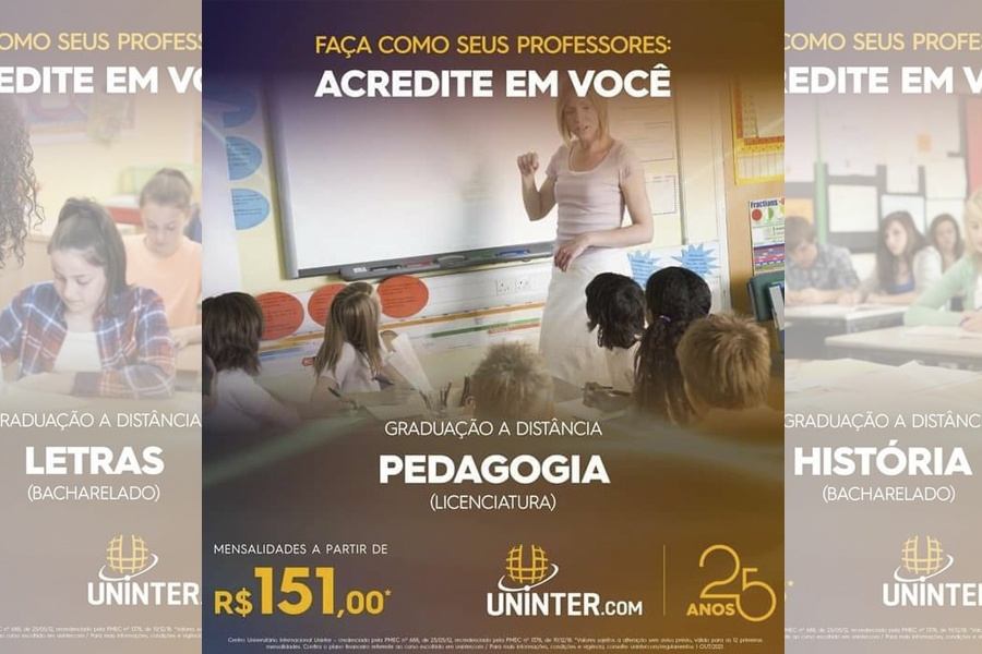 NESSE MÊS DOS PROFESSORES A UNINTER ESTÁ COM DESCONTOS DE ATÉ 70%  EM SEUS CURSOS DE GRADUAÇÃO OU PÓS-GRADUAÇÃO