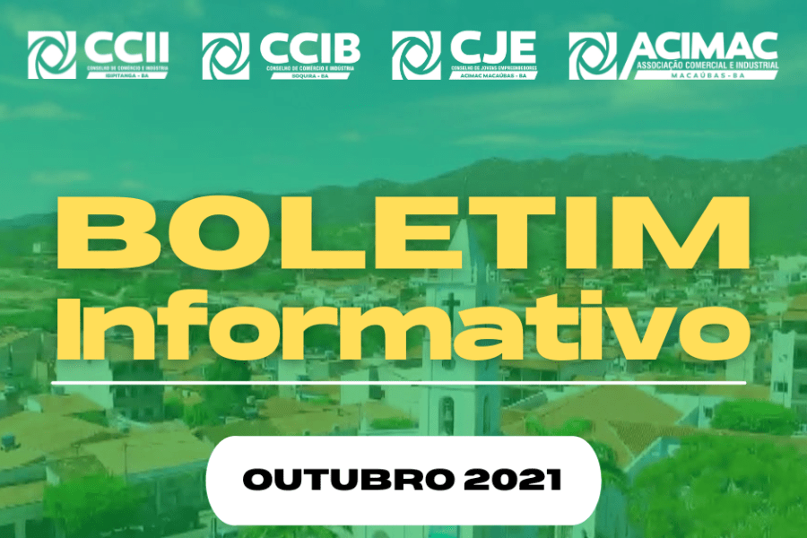 CONFIRA O BOLETIM INFORMATIVO DA ACIMAC DO MÊS DE OUTUBRO DE 2021