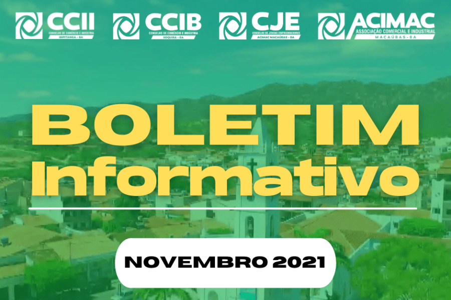 CONFIRA O BOLETIM INFORMATIVO DA ACIMAC DO MÊS DE NOVEMBRO DE 2021