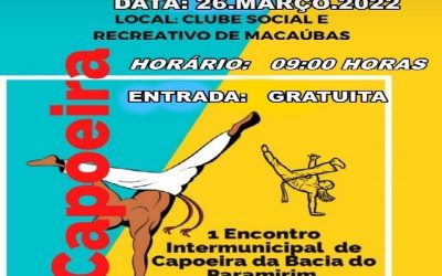NESTE SÁBADO, 26/03 SERÁ REALIZADO O  1º ENCONTRO INTERMUNICIPAL DE CAPOEIRA DA BACIA DO PARAMIRIM