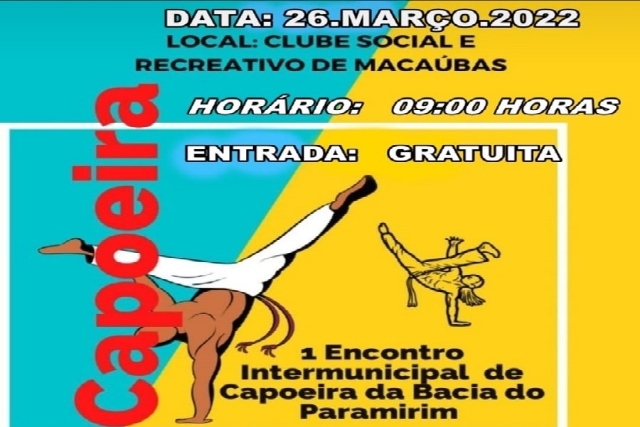 NESTE SÁBADO, 26/03 SERÁ REALIZADO O  1º ENCONTRO INTERMUNICIPAL DE CAPOEIRA DA BACIA DO PARAMIRIM