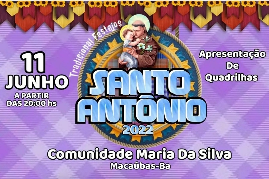 FESTIVAL EM COMEMORAÇÃO A SANTO ANTÔNIO – COMUNIDADE DE MARIA DA SILVA