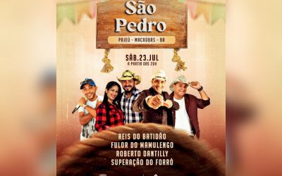É NESTE SÁBADO, 23 DE JULHO O SÃO PEDRO 2022 NA COMUNIDADE DE PAJEÚ