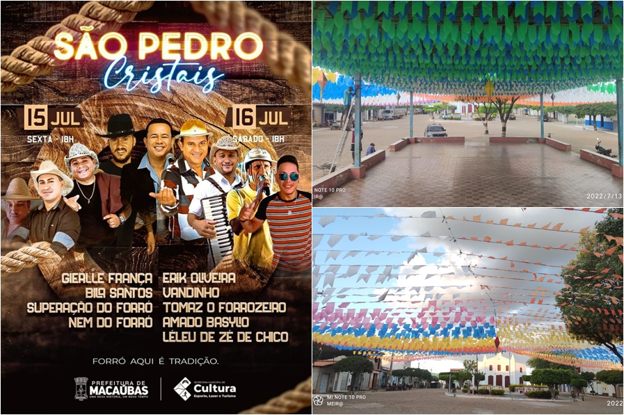 É NESTE FINAL DE SEMANA O SÃO PEDRO 2022 NO DISTRITO DE CRISTAIS