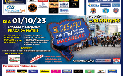 VEM AÍ O 3° DESAFIO MTB/XCM DA SERRA GERAL DE MACAÚBAS -BA 2023
