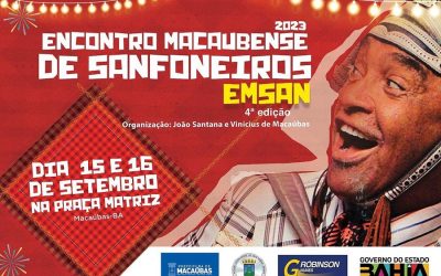 VEM AÍ O IV ENCONTRO DE SANFONEIROS! DIAS 15 E 16 DE SETEMBRO NA PRAÇA MATRIZ