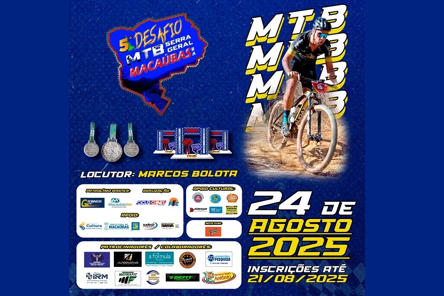 VEM AÍ O 5º DESAFIO MTB/XCM DA SERRA GERAL DE MACAÚBAS – 2025