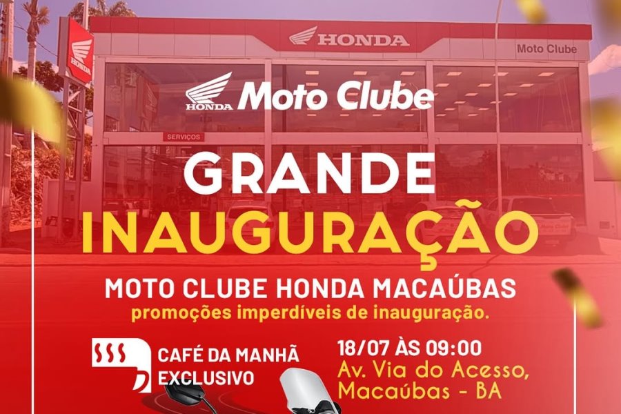 MOTO CLUBE! VENHA PARA INAUGURAÇÃO DA NOSSA NOVA LOJA NA CIDADE