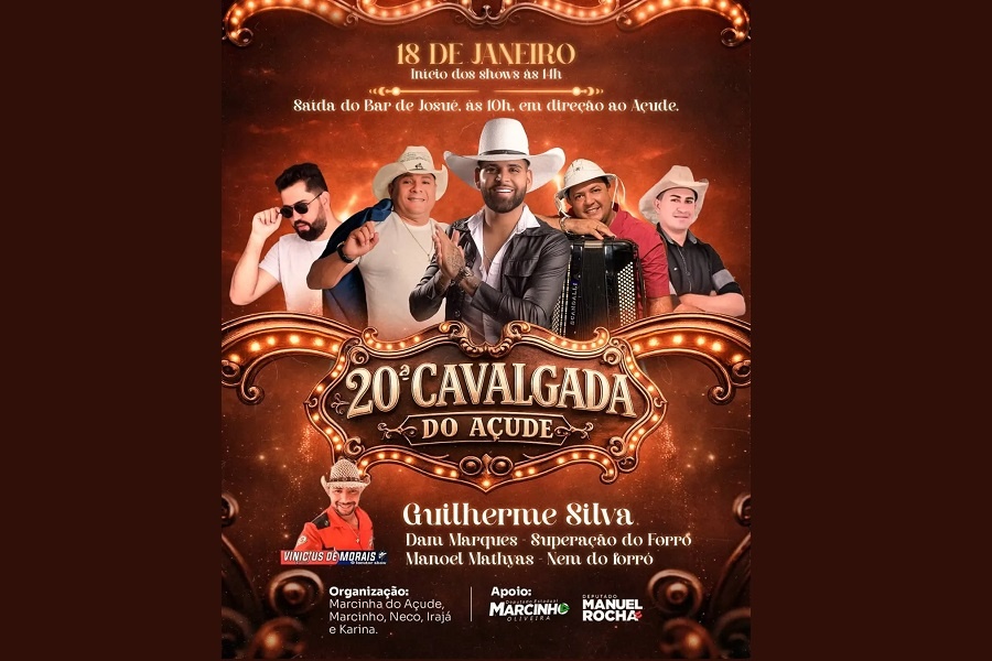 20ª CAVALGADA DO AÇUDE DE MACAÚBAS SERÁ NESTE DOMINGO, 18 DE JANEIRO 2026