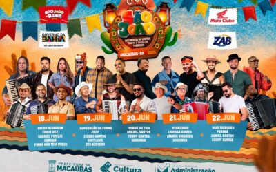 SÃO JOÃO DE MACAÚBAS 2026: CONFIRA A PROGRAMAÇÃO COMPLETA DA MELHOR FESTA JUNINA DA REGIÃO!