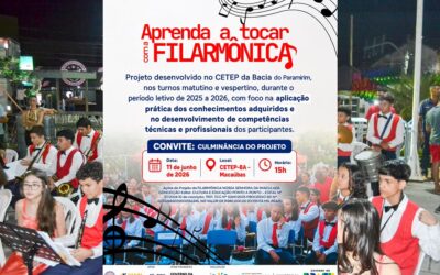 MÚSICA QUE TRANSFORMA: CETEP CELEBRA A CULMINÂNCIA DO PROJETO “APRENDA A TOCAR COM A FILARMÔNICA”